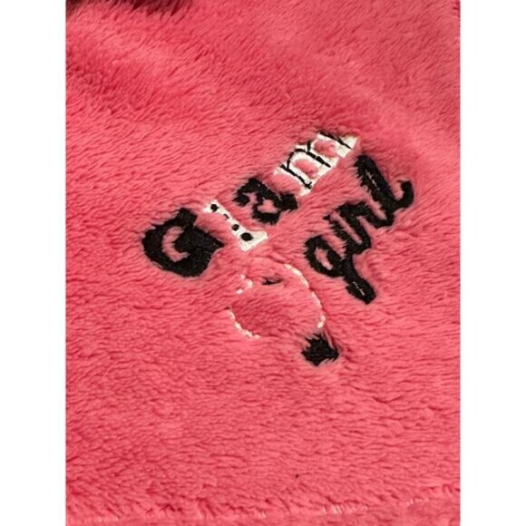 Baby Gear Glam Girl Security Pink Plush Lovey Blanket With Bow Embroidery - Picture 7 of 9